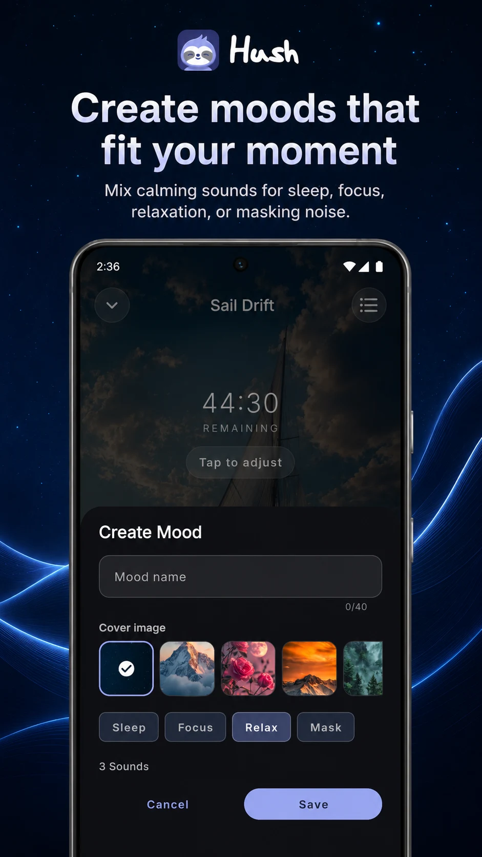 Hush: Relaxing Sleep Sounds screenshot